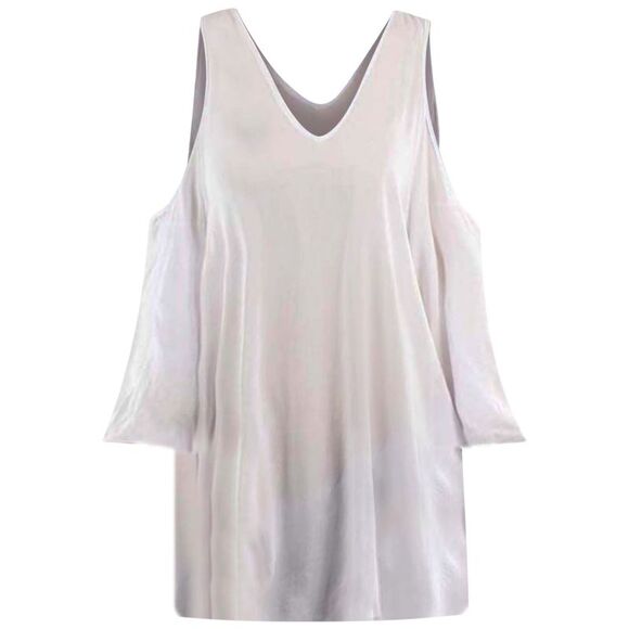 Oversize Boho Top With Peek-A-Boo Shoulders - Picture 1 of 4